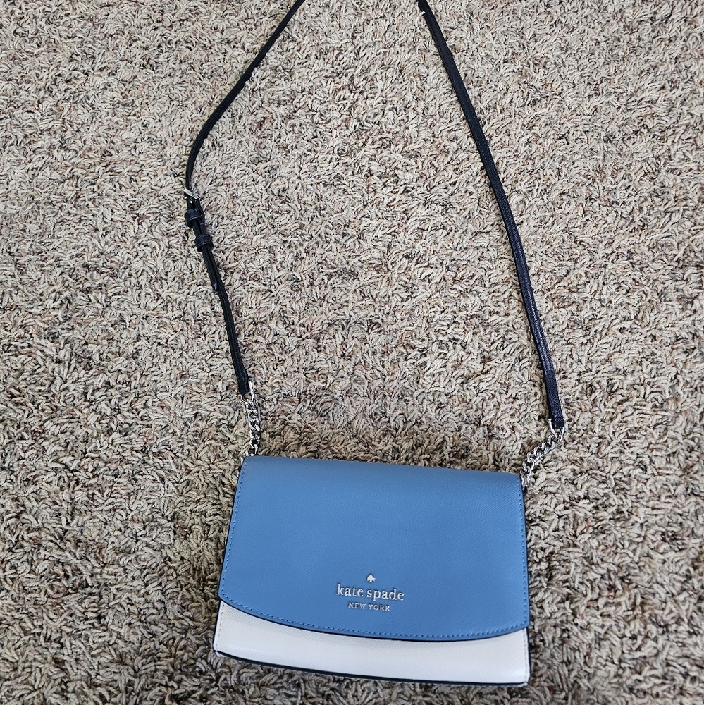 Kate Spade Sky Blue and Cream Crossbody Bag